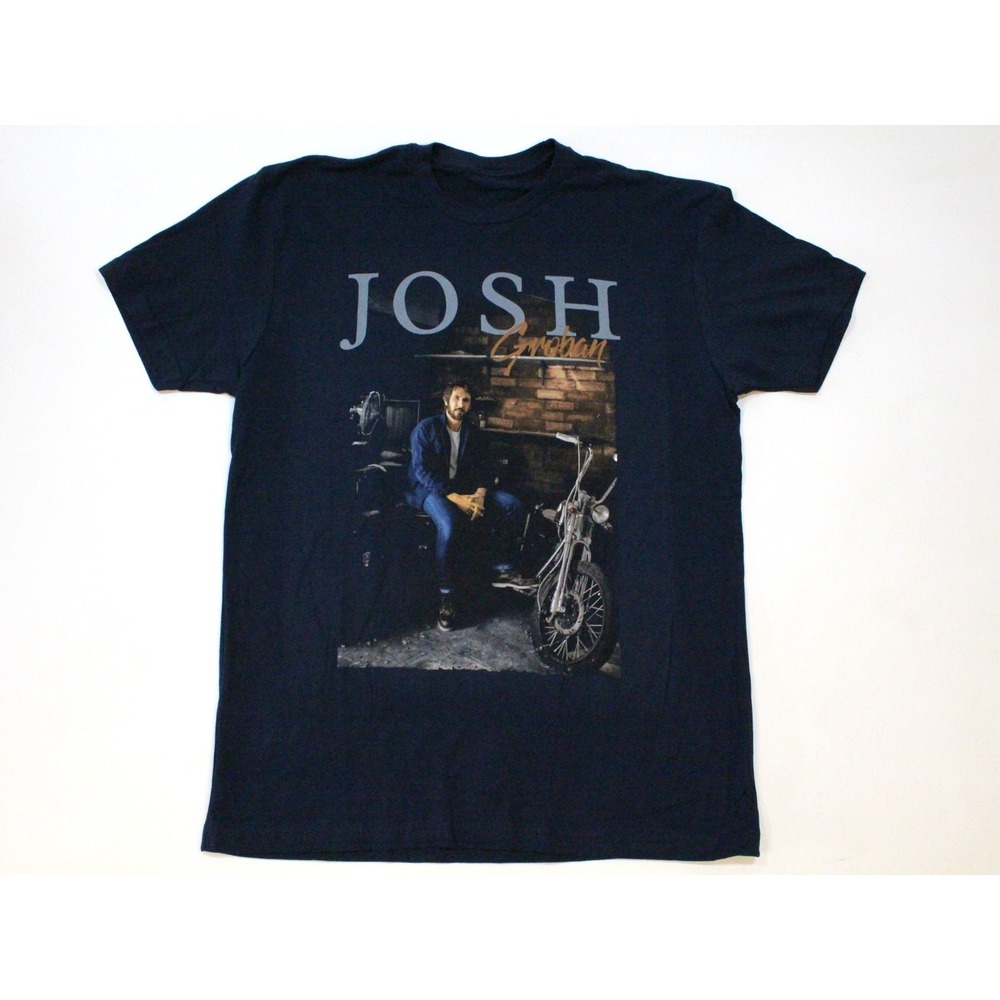 Josh Groban 2016 Concert‎ Tour T Shirt Mens Large Navy Blue Music Band Shirt